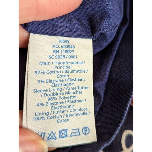 Boden Women Blue Long Sleeve Cotton Blend Military Jacket Size 6 - Picture 14 of 15